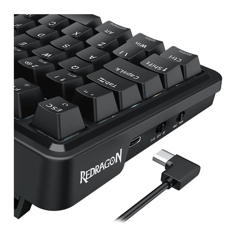 Teclado Mecanico Redragon Eisa Pro, RGB, ABNT2, Switch Brown, Tri-Mode, Preto, K686-RGB-PRO-PT-BROWN