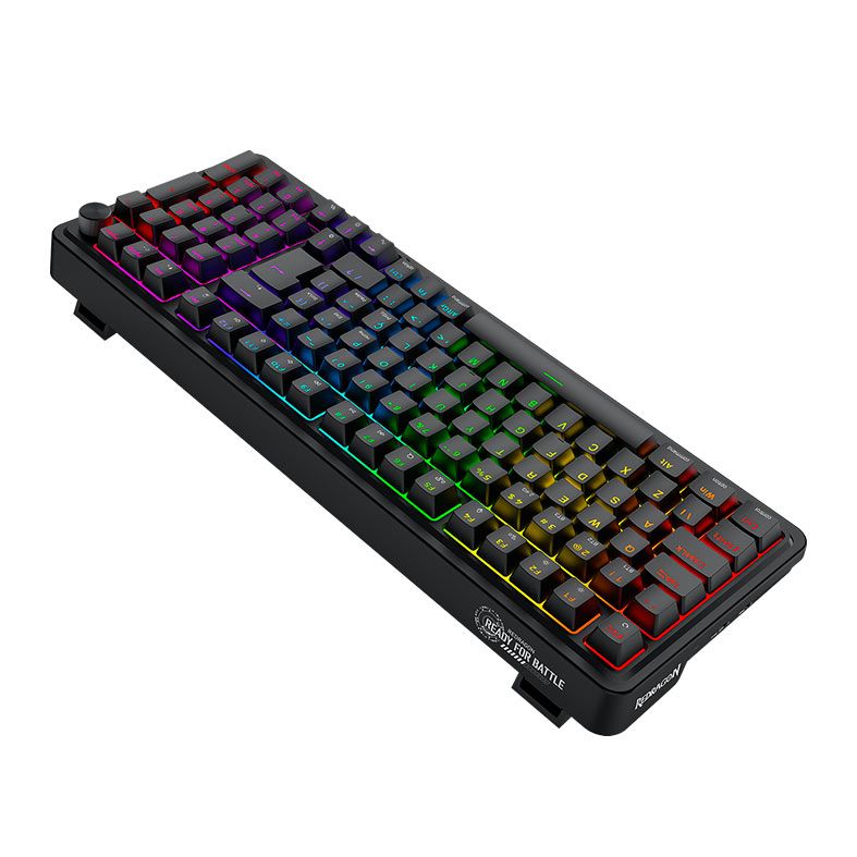 Teclado Mecanico Redragon Eisa Pro, RGB, ABNT2, Switch Brown, Tri-Mode, Preto, K686-RGB-PRO-PT-BROWN