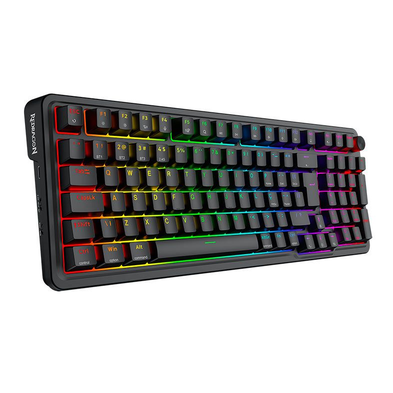 Teclado Mecanico Redragon Eisa Pro, RGB, ABNT2, Switch Mambo, Tri-Mode, Preto, K686-RGB-PRO-PT-MAMBO