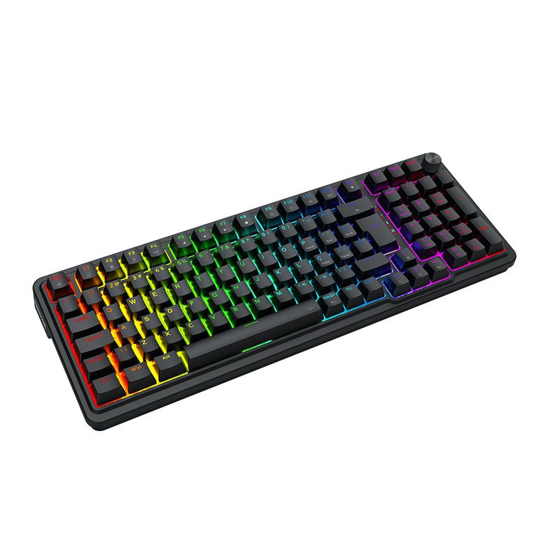 Teclado Magnetico Redragon Eisa, RGB, Compact, Rapid Trigger, ABNT2, Switch UltraMag Linear, Preto, K686RGB-M