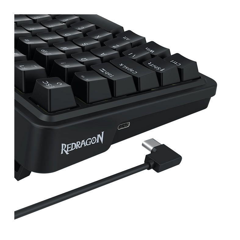 Teclado Magnetico Redragon Eisa, RGB, Compact, Rapid Trigger, ABNT2, Switch UltraMag Linear, Preto, K686RGB-M
