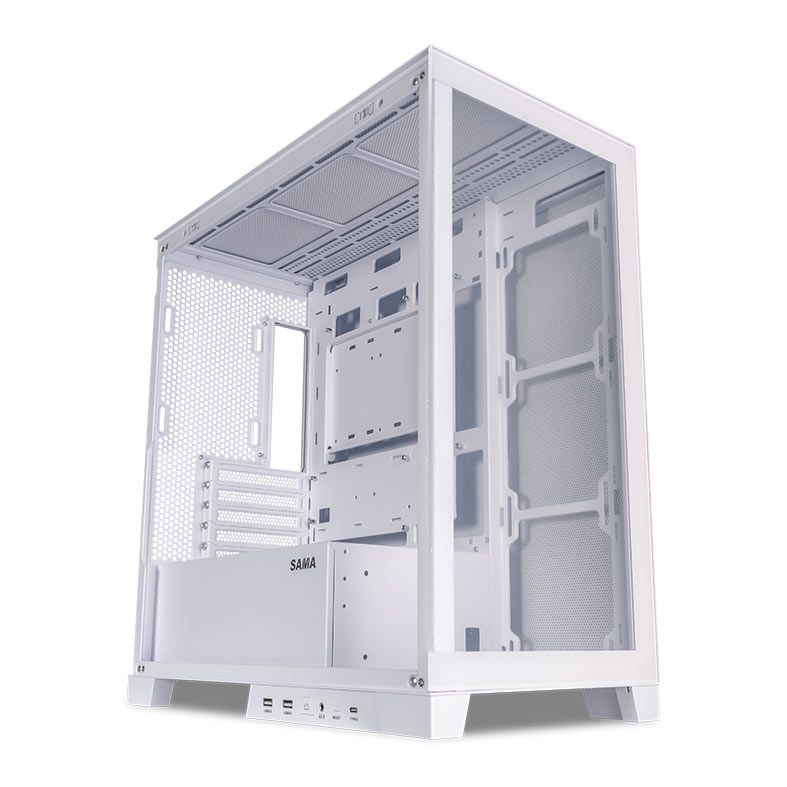 Gabinete Gamer Sama K701, M-ATX, Lateral de Vidro, Branco, K701W