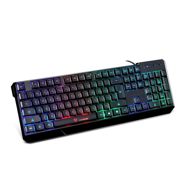 Teclado Gamer Motospeed K70L, Rainbow, Membrana, ABNT2, Preto, K70L