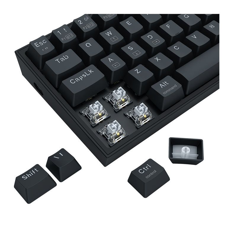 Teclado Mecanico Redragon Alcor, RGB, ABNT2, Switch RPC Linear, Tri-Mode, Preto, K717B-RGB-PRO