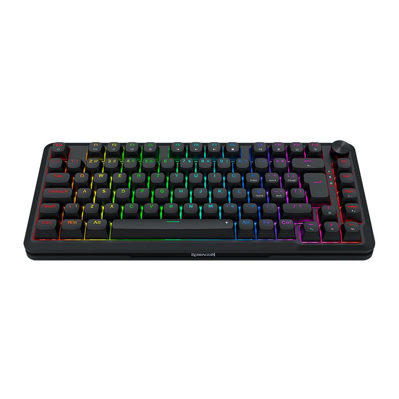Teclado Magnetico Redragon Stormhunter, RGB, 75%, Rapid Trigger, ABNT2, Switch UltraMag Linear, Preto, K721RGB-M