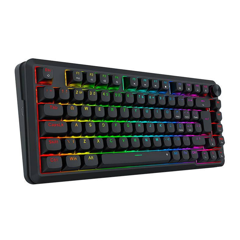 Teclado Magnetico Redragon Stormhunter, RGB, 75%, Rapid Trigger, ABNT2, Switch UltraMag Linear, Preto, K721RGB-M
