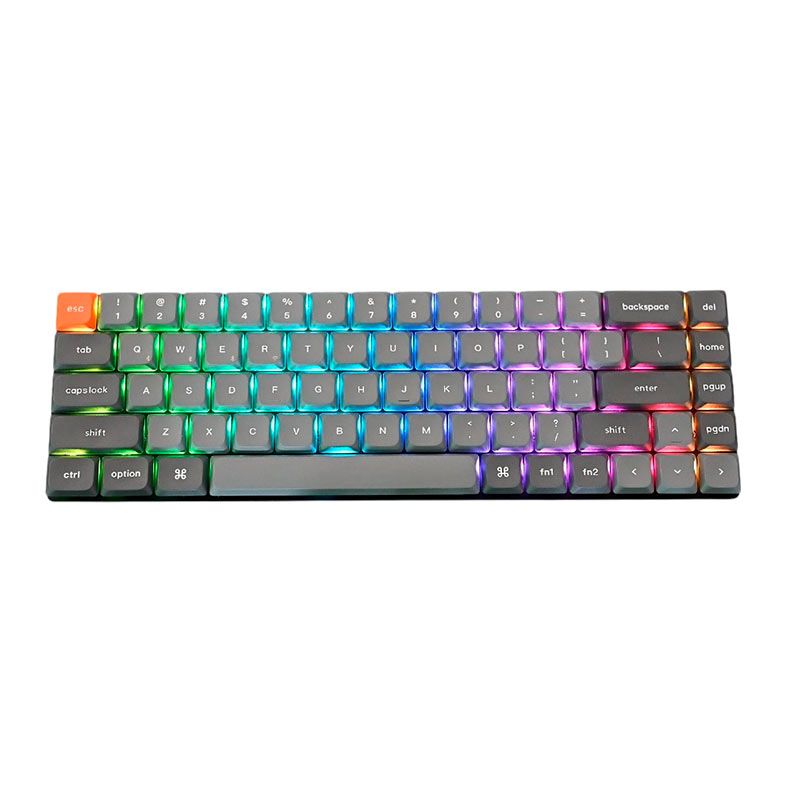 Teclado Mecanico Keychron K7 Max, RGB, Wireless, Switch Vermelho, Cinza, K7M-H1