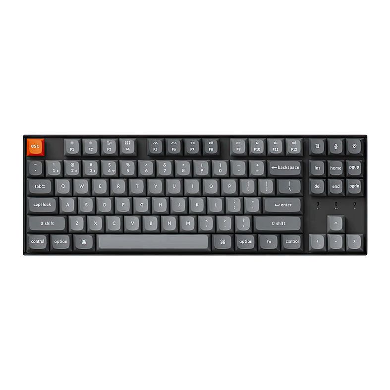 Teclado Mecanico Keychron K8 Max, RGB, Wireless, Switch Vermelho, Preto e Cinza, K8M-H1