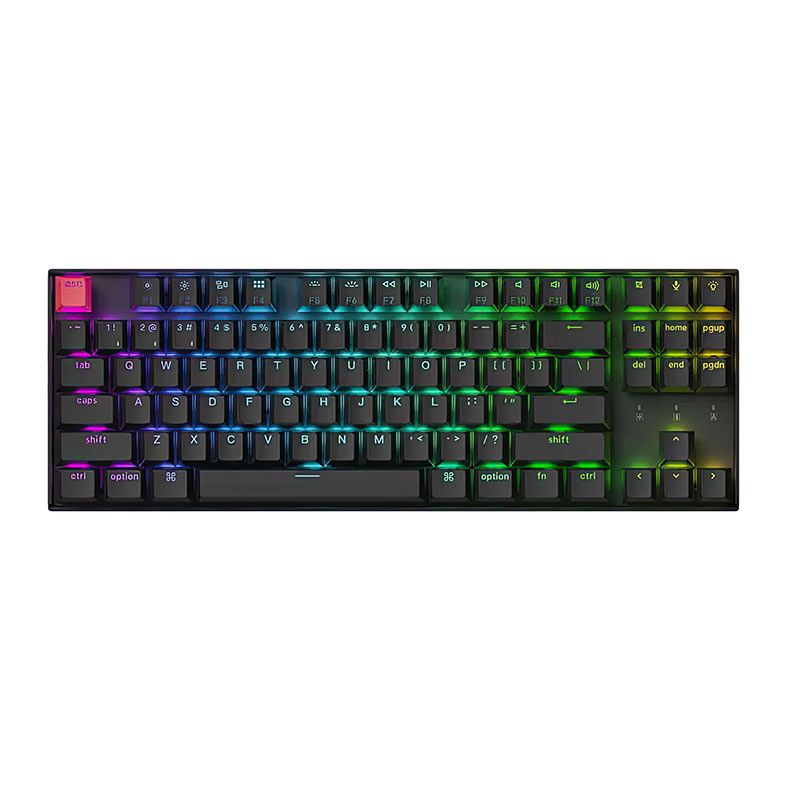 Teclado Mecanico Keychron K8 V2, RGB, Wireless, Switch Marrom, Preto, K8X-H3