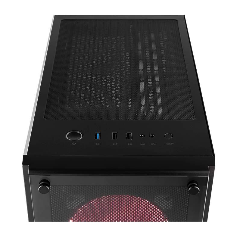 Gabinete Gamer Pichau Kazan Led Vermelho Lateral/Frontal Vidro Temp, PGKZ-01RED