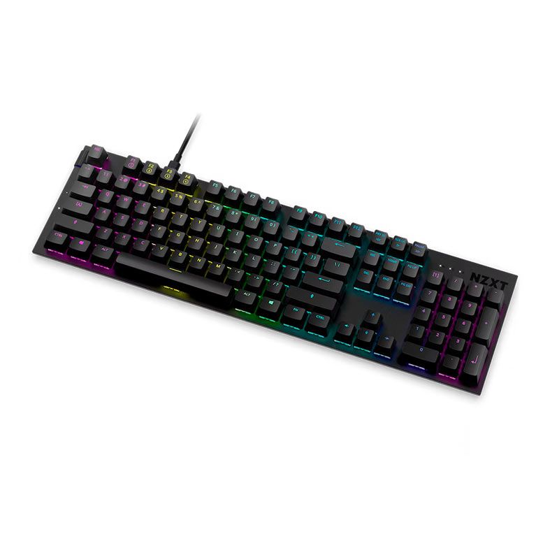 Teclado Mecanico Gamer NZXT Function, RGB, Switch Vermelho, Preto, KB-1FSUS-BR