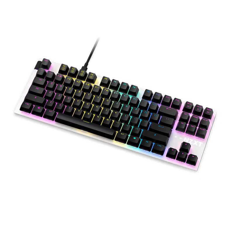 Teclado Mecanico Gamer NZXT Function Tenkeyless, RGB, Switch Vermelho, Branco, KB-1TKUS-WR