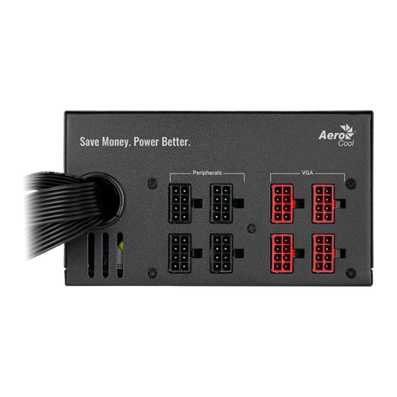 Fonte Aerocool Kcas Plus 1000GM, 1000W, Semi-Modular, 80 Plus Gold, Preto, KCAS-PLUS-1000GM