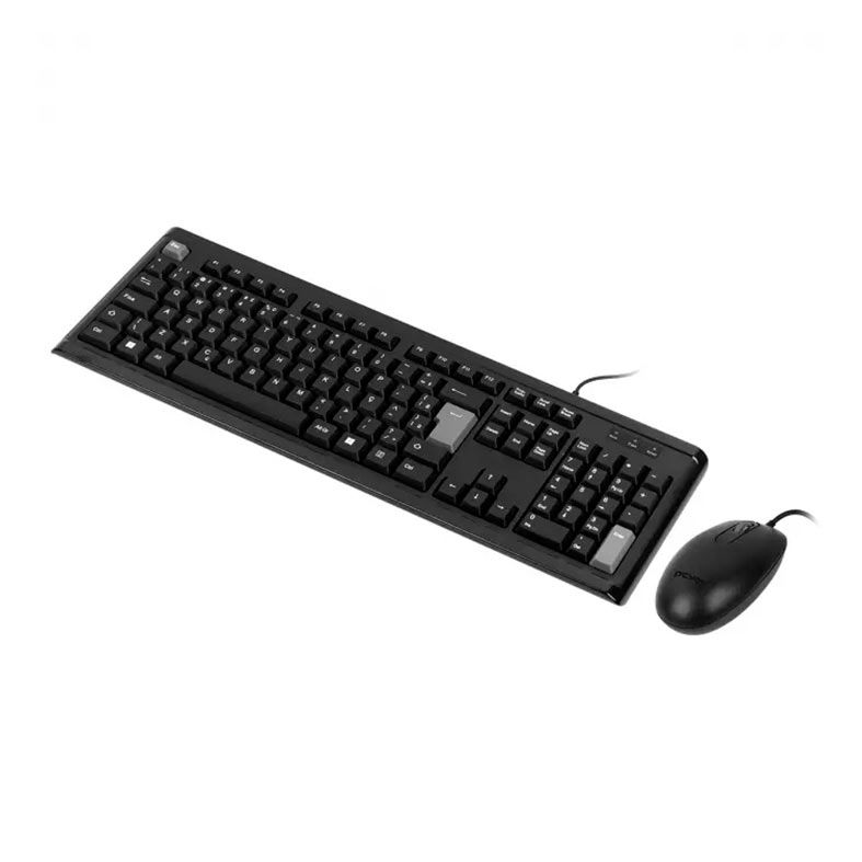 Kit Teclado e Mouse Pcyes Classic, ABNT2, 1000DPI, Preto, KCBK