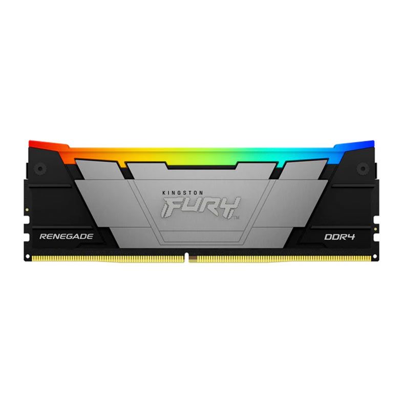 Memoria Kingston Fury Renegade, RGB, 32GB (1x32GB), DDR4, 3200MHz, C16, Preto e Cinza, KF432C16RB2A-32