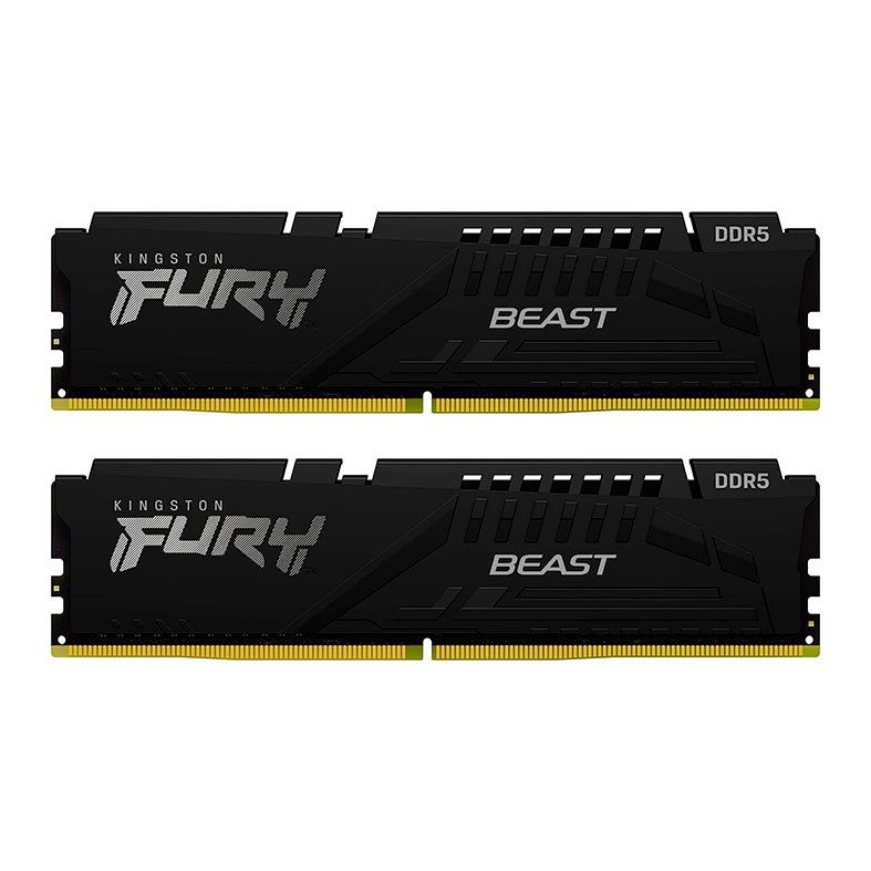 Memoria Kingston Fury Beast, 64GB (2x32GB), DDR5, 5200MHz, C36, Preto, KF552C36BBEK2-64