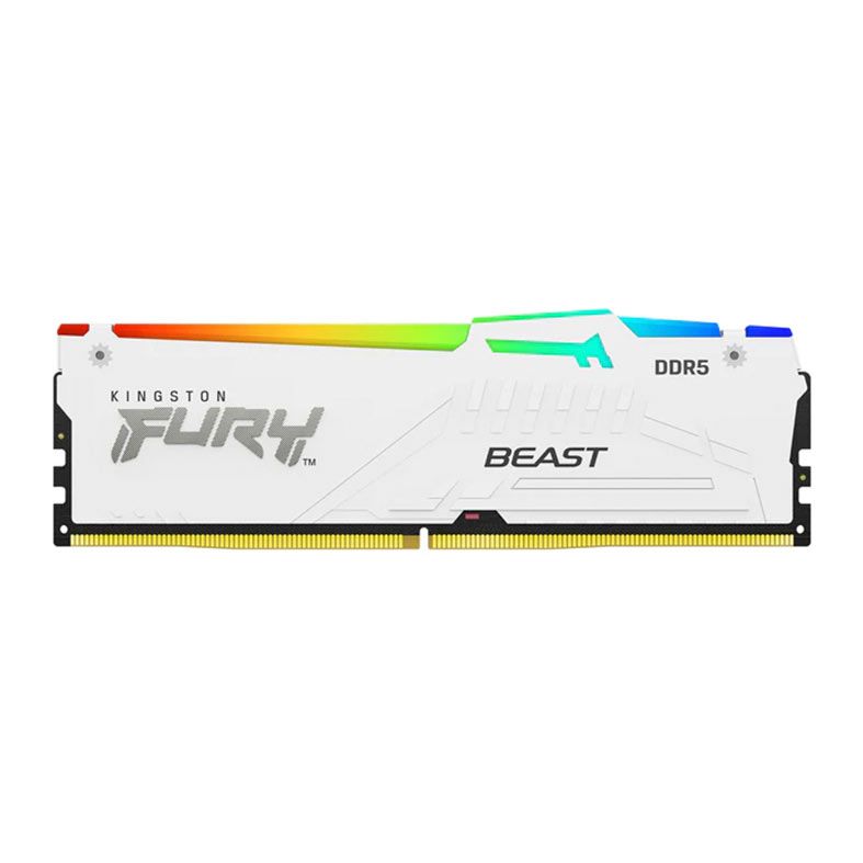 Memoria Kingston Fury Beast RGB, 32GB (1x32GB), DDR5, 5600MHz, C36, Branca, KF556C36BWEA-32