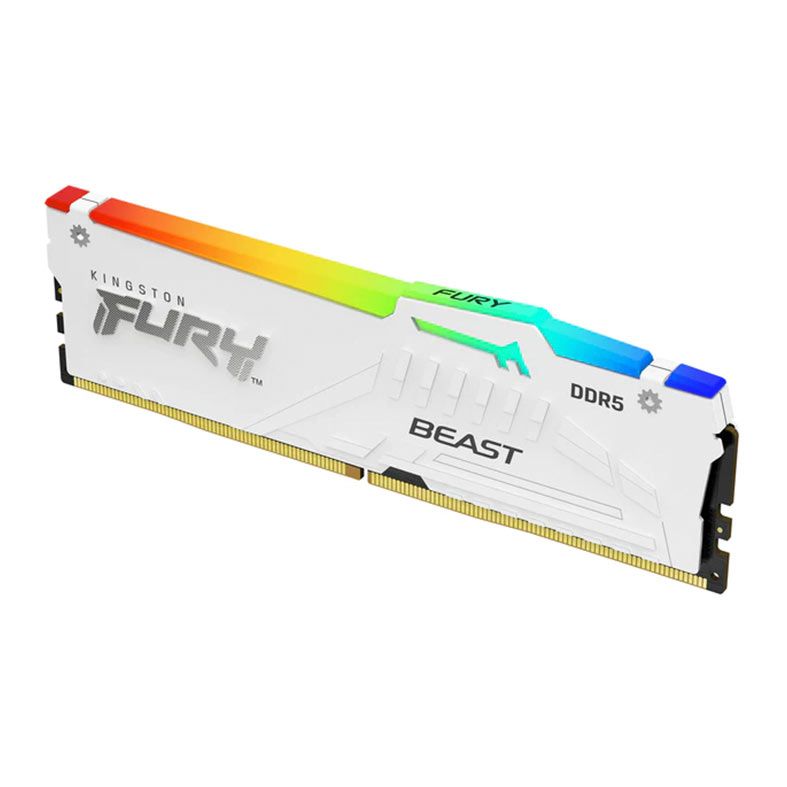Memoria Kingston Fury Beast RGB, 32GB (1x32GB), DDR5, 5600MHz, C36, Branca, KF556C36BWEA-32