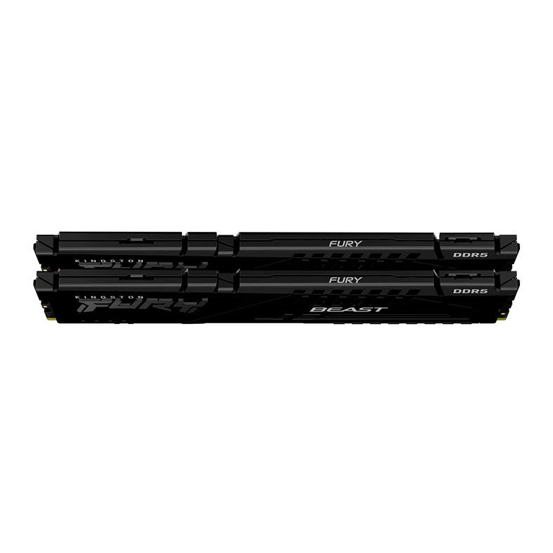 Memoria Kingston Fury Beast, 64GB (2x32GB), DDR5, 6400MHz, C32, Preto, KF564C32BBEK2-64