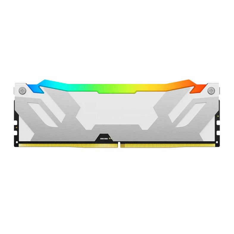 Memoria Kingston Fury Renegade, RGB, 16GB (1x16GB), DDR5, 6400MHz, C32, Branca e Prata, KF564C32RWA-16