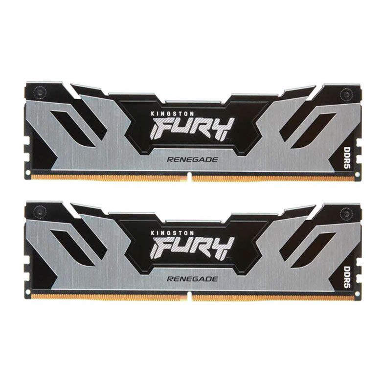 Memoria Kingston Fury Renegade, 32GB (2x16GB), DDR5, 7600MHz, C38, Preto e Prata, KF576C38RSK2-32