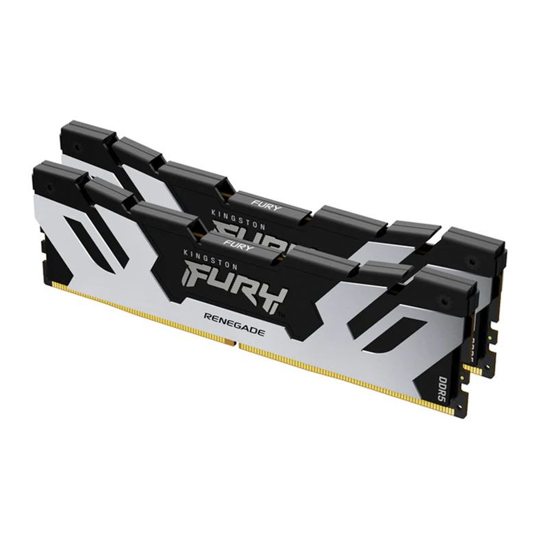 Memoria Kingston Fury Renegade, 32GB (2x16GB), DDR5, 7600MHz, C38, Preto e Prata, KF576C38RSK2-32