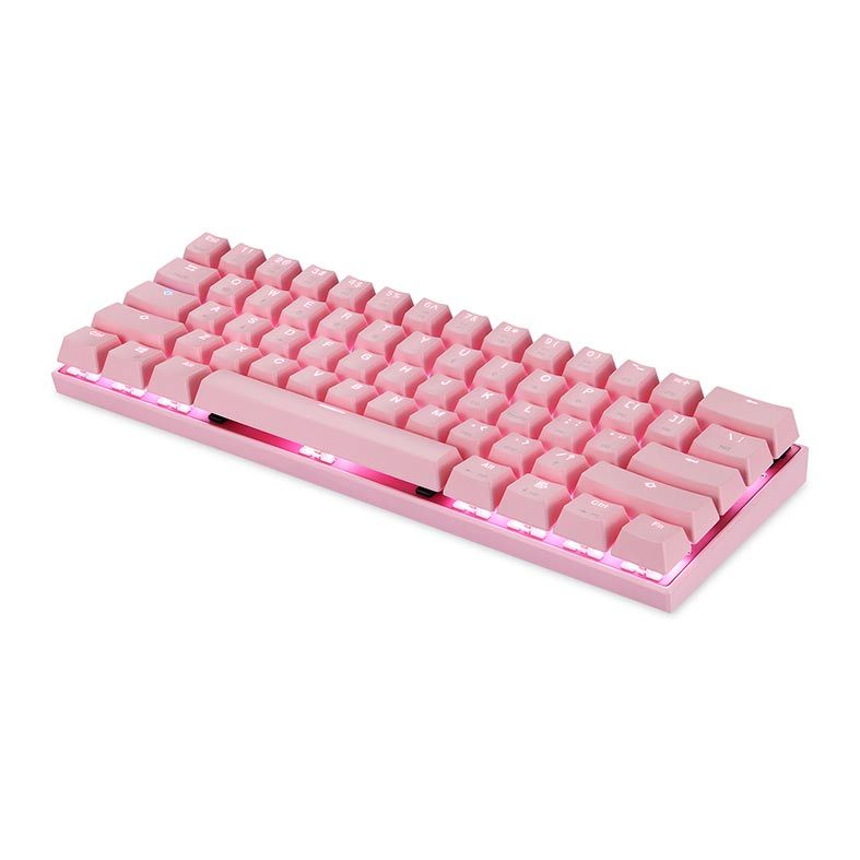 Teclado Mecanico Gamer Motospeed CK62, RGB, Switch Vermelho, Rosa, KG-CK62-PK-RD-WW