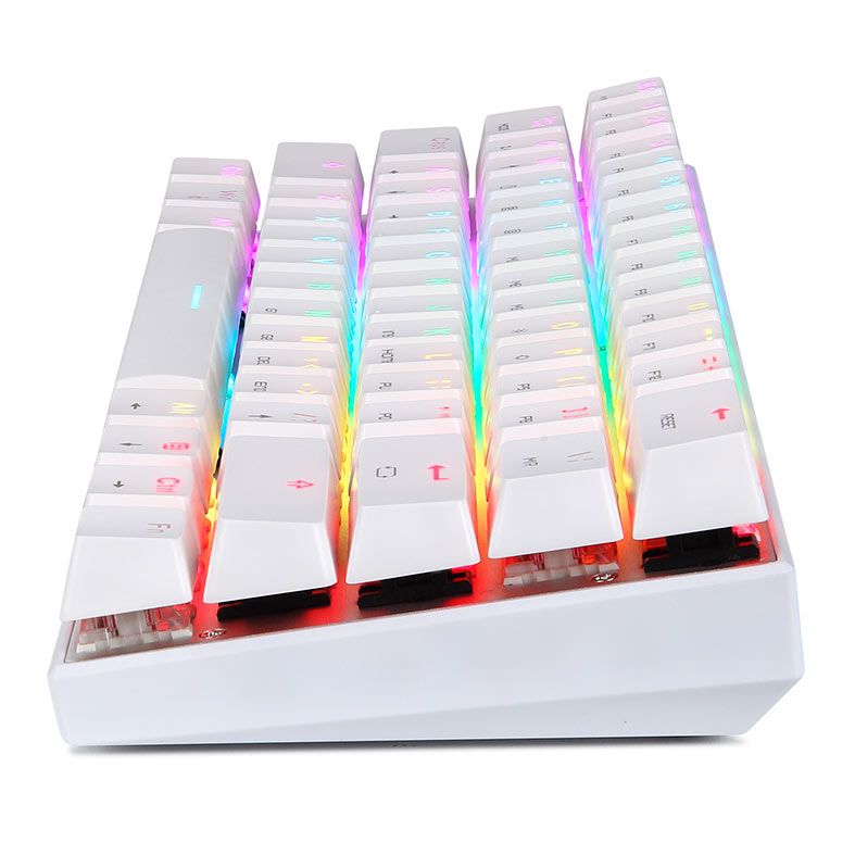 Teclado Mecanico Gamer Motospeed SK62, RGB, Switch Vermelho, Branco, KG-SK62-WH-RD-WW
