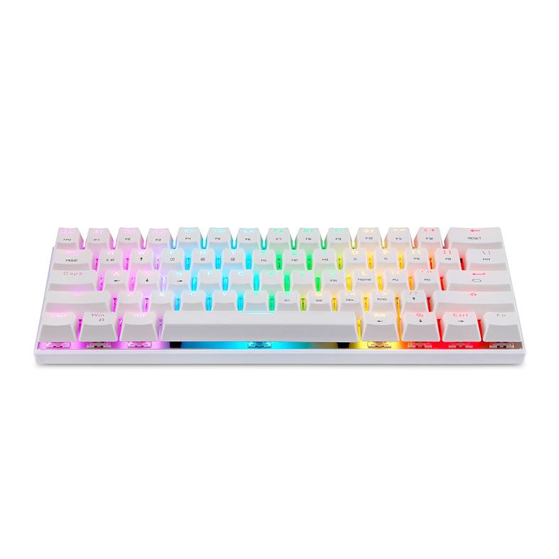 Teclado Mecanico Gamer Motospeed SK62, RGB, Switch Vermelho, Branco, KG-SK62-WH-RD-WW