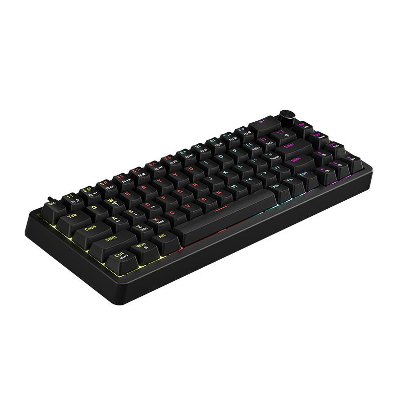 Teclado Mecanico Marvo Arma 67, Rainbow, Switch TNT Peach Linear, Preto, KG935