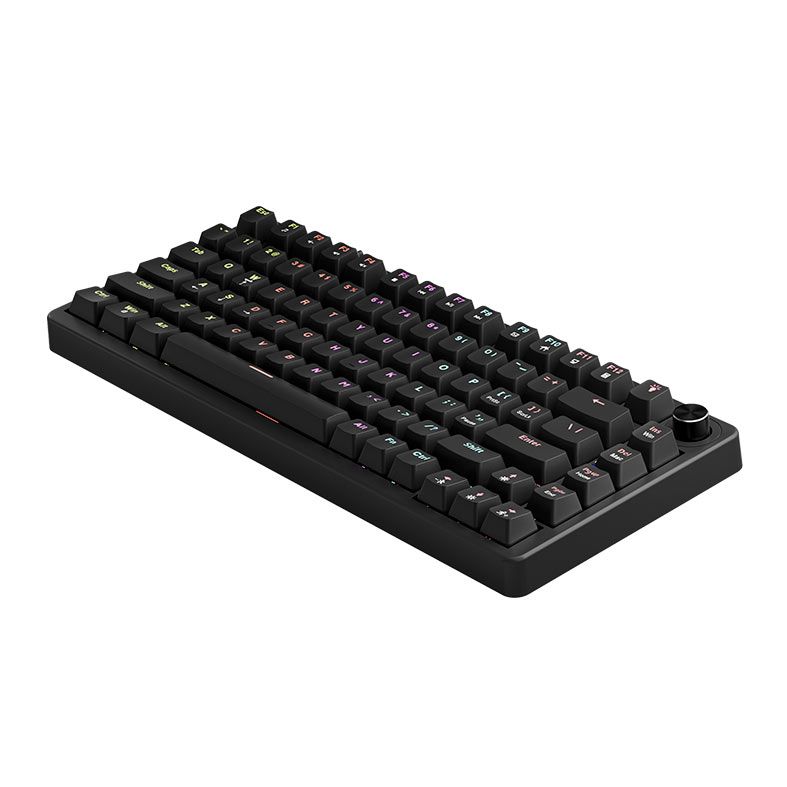 Teclado Mecanico Marvo Arma 82, Rainbow, Switch TNT Peach Linear, Preto, KG936