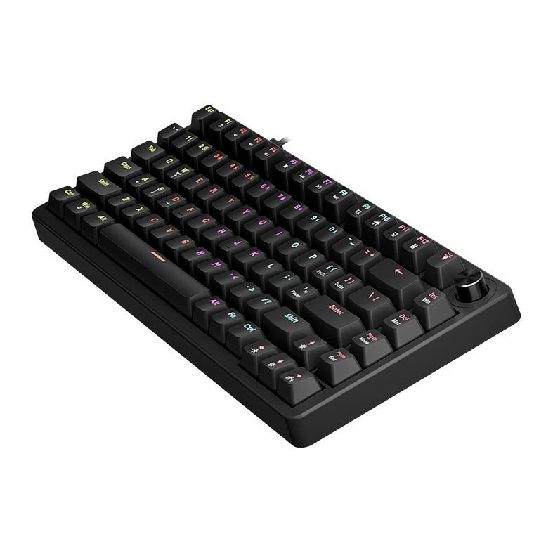 Teclado Mecanico Marvo Arma 82, Rainbow, Switch TNT Peach Linear, Preto, KG936