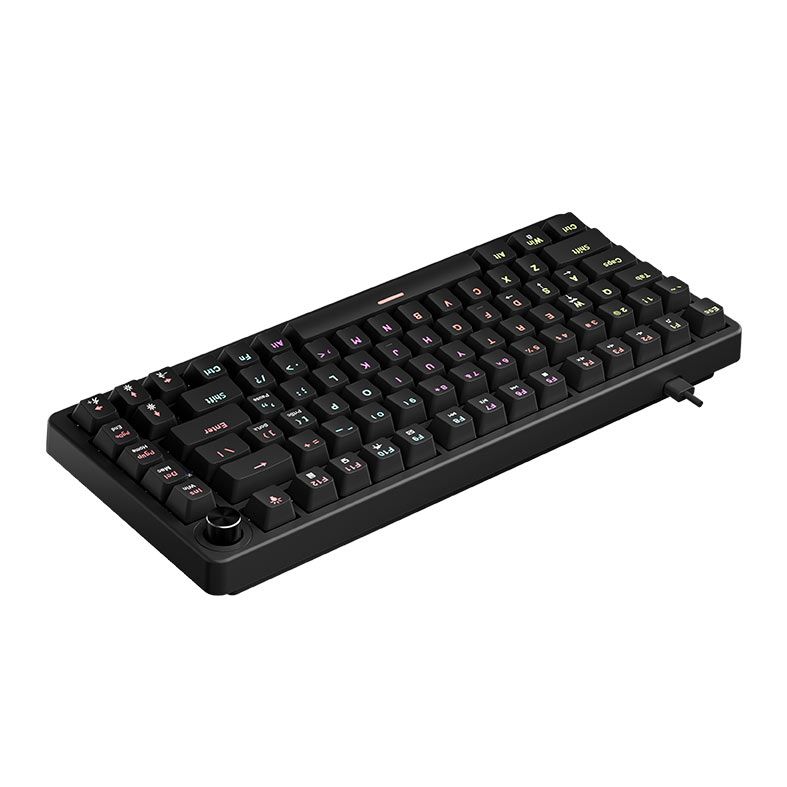 Teclado Mecanico Marvo Arma 82, Rainbow, Switch TNT Peach Linear, Preto, KG936