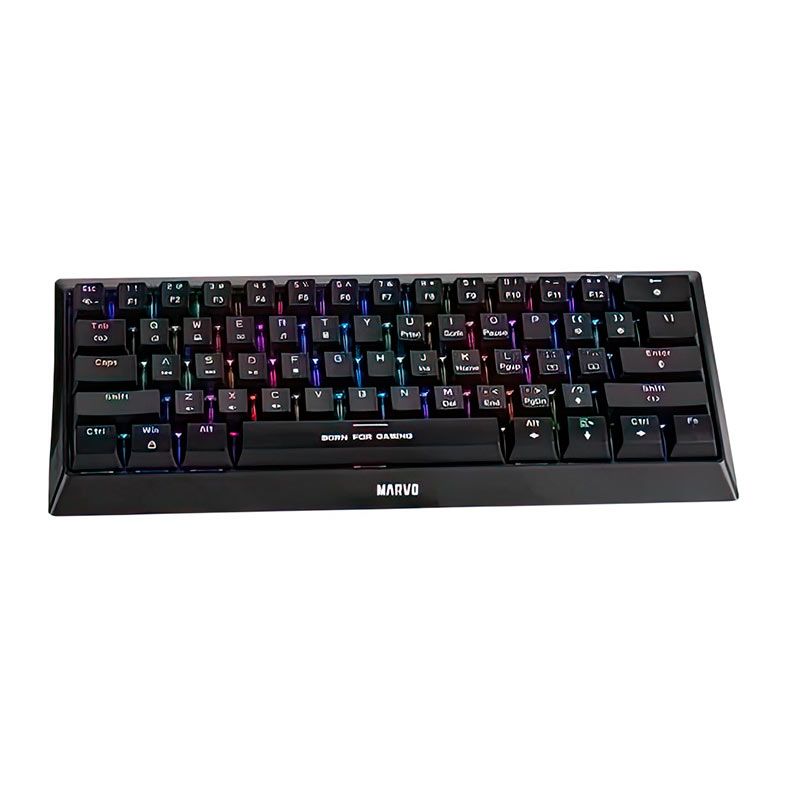 Teclado Mecanico Marvo KG962G, RGB, Switch Azul, USB, Preto, KG962G