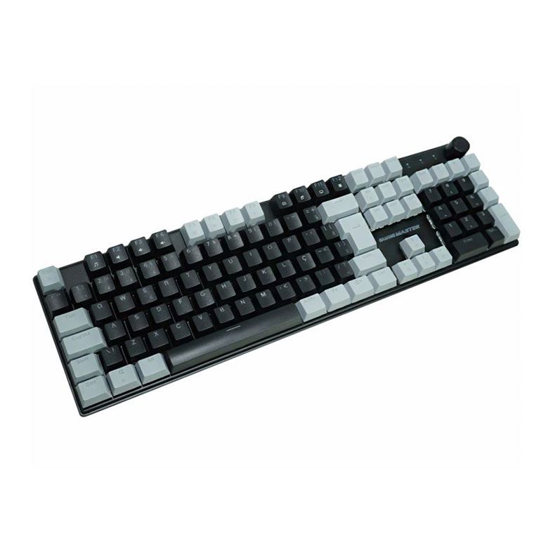 Teclado Mecanico K-Mex Shadowscope KHY628, Rainbow, ABNT2, Switch Azul, Preto e Cinza, KHY628U0002CB0X