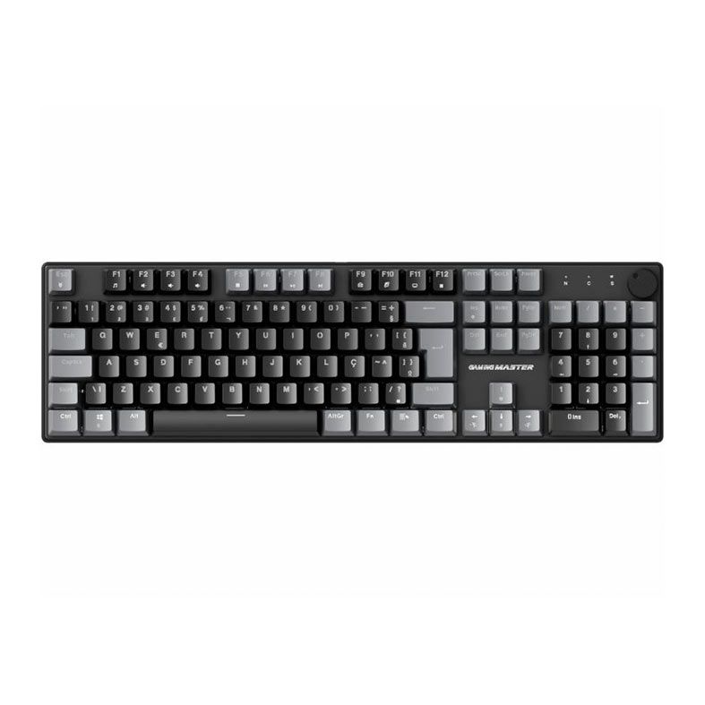 Teclado Mecanico K-Mex Shadowscope KHY628, Rainbow, ABNT2, Switch Azul, Preto e Cinza, KHY628U0002CB0X