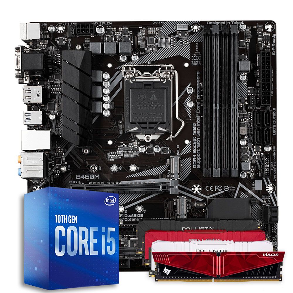 Pichau Kit Upgrade, Intel i5-10400F, B460M, 8GB DDR4