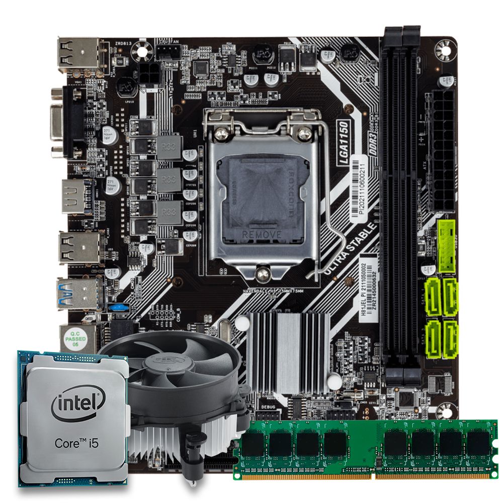 Kit Upgrade Pichau, Intel Core i5-3470, H61 DDR3, 8GB DDR3, Cooler