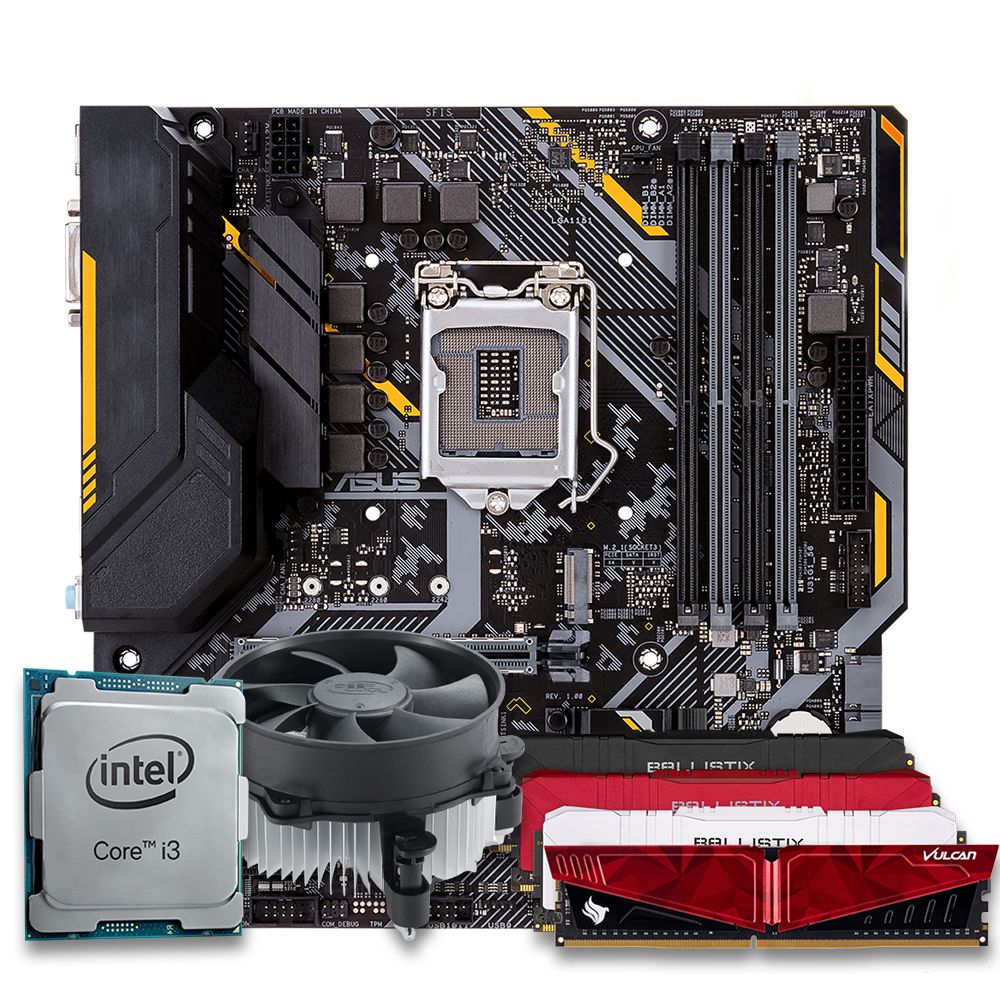 Pichau Kit Upgrade, Intel i3-8100T, B360M, 8GB DDR4, Cooler