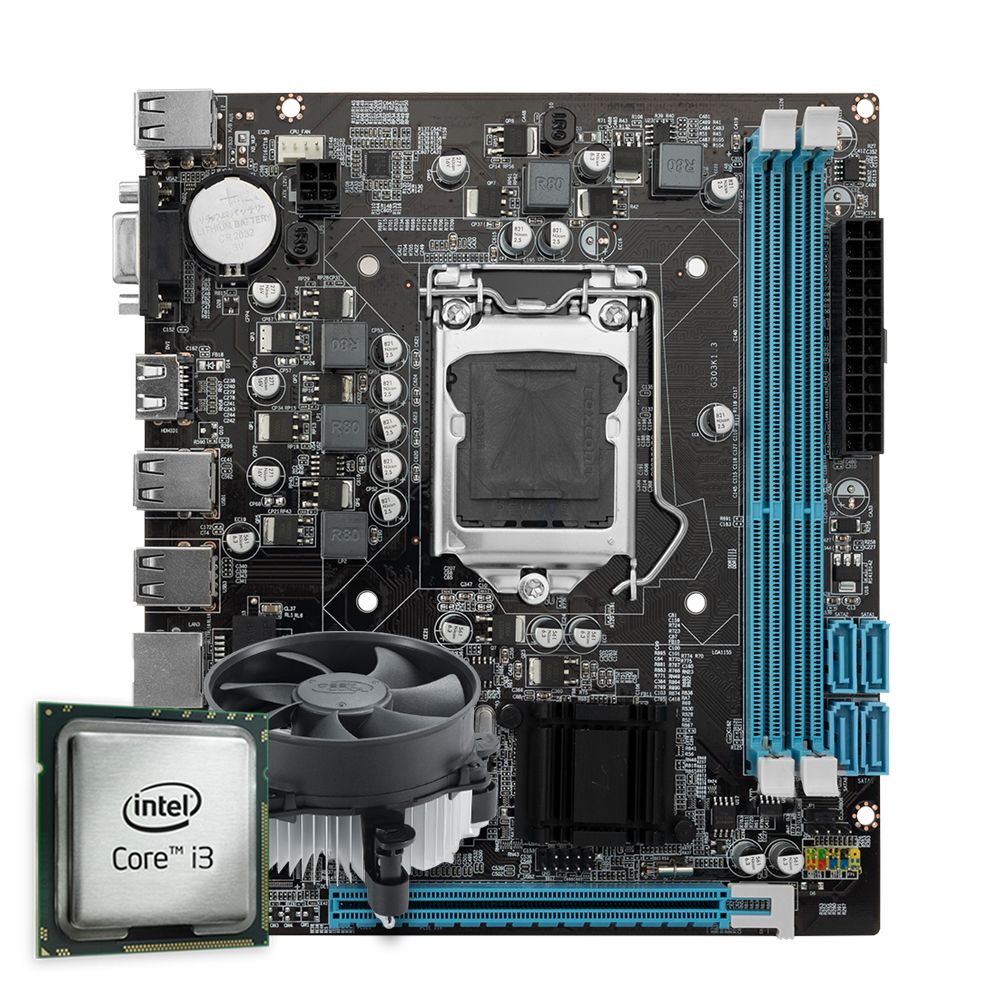 Kit Upgrade Pichau, Intel Core i3-4130, H81 DDR3, Cooler