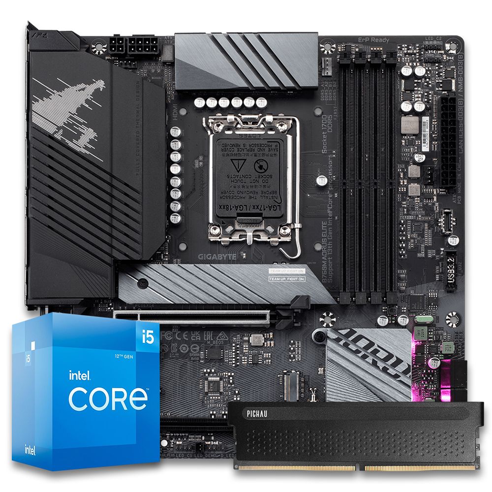 Pichau Kit upgrade, Intel i5-12600K, B760M DDR5, 16GB