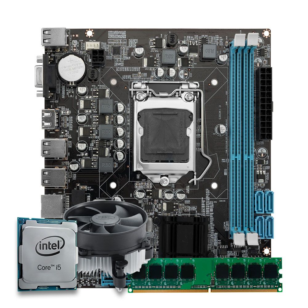 Pichau Kit, Intel Core i5-3570, H61 DDR3, 8GB