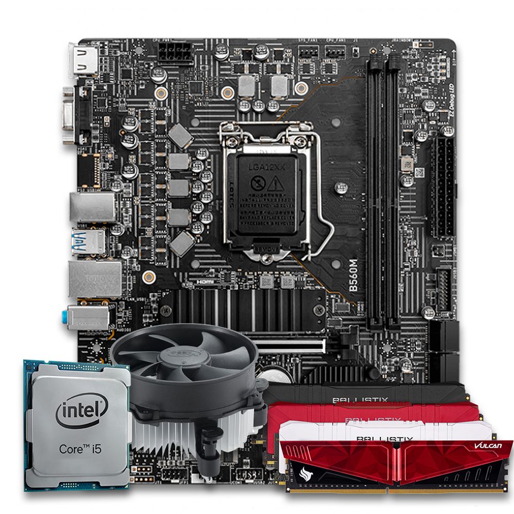 Pichau Kit upgrade, Intel i5-11600, B560M DDR4, 16GB DDR4, Cooler