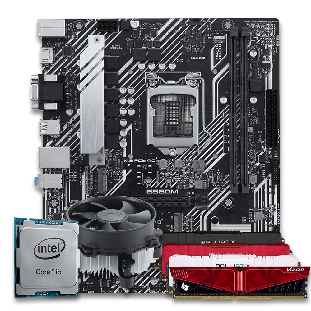 Pichau Kit Upgrade, Intel i5-11400F, B560M DDR4, 8GB DDR4, Cooler