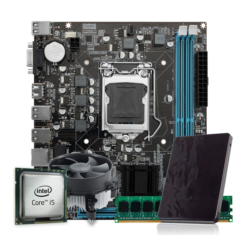 Kit Upgrade Pichau, Intel Core i5-4590, TGT H81 DDR3, 8GB DDR3, SSD 240GB, Cooler