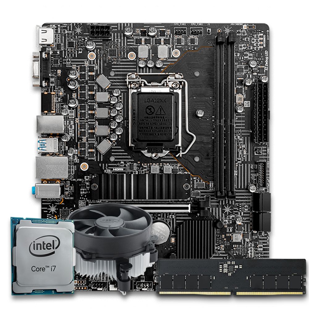 Pichau Kit Upgrade, Intel i7-13700F, B760M DDR5, 16GB DDR5, Cooler