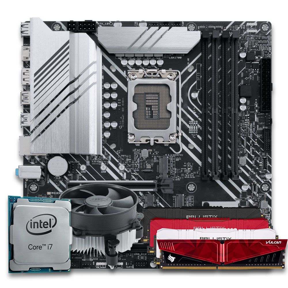 Pichau Kit Upgrade, Intel i7-13700, Z690 DDR4, 16GB DDR4, Cooler