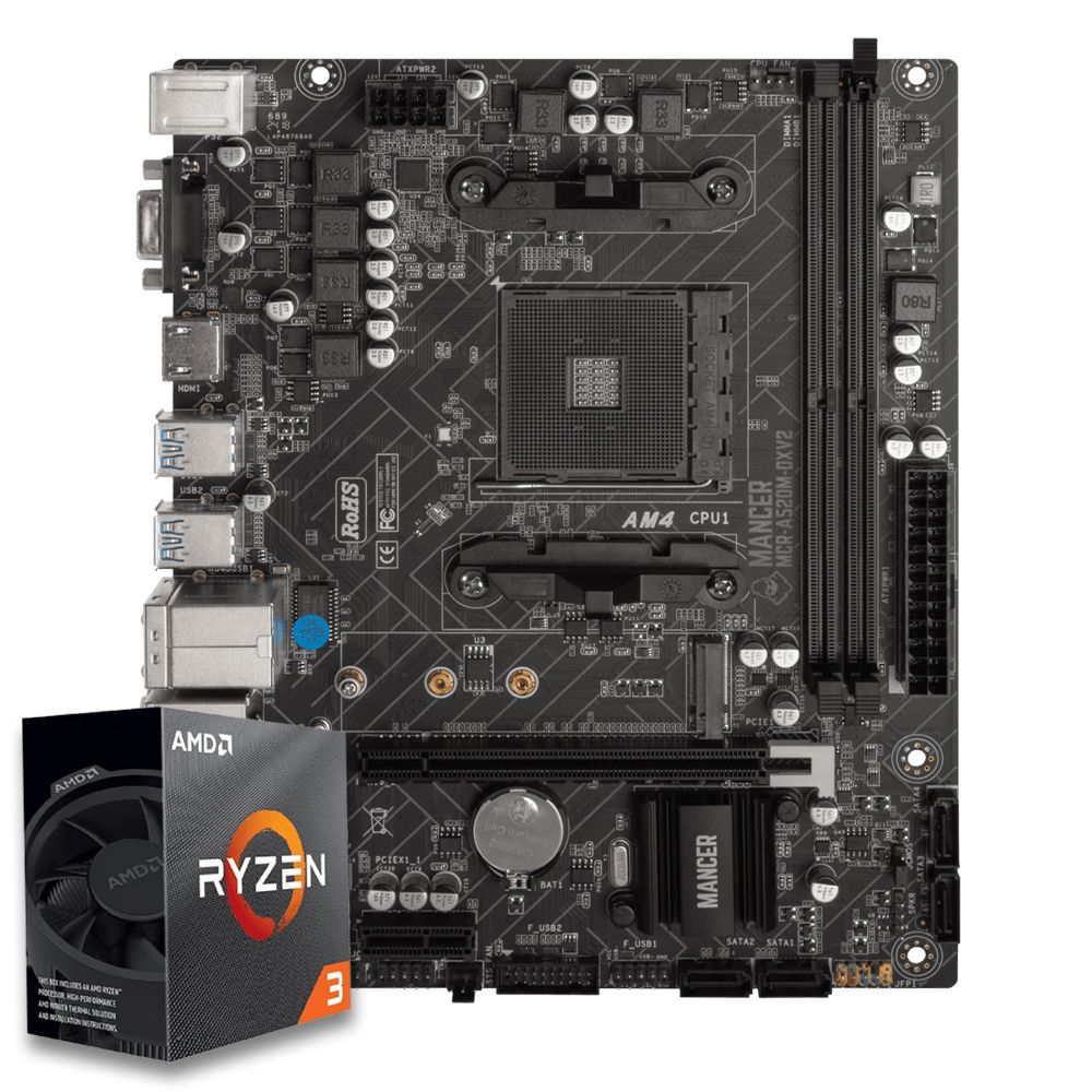 Pichau Kit upgrade, AMD Ryzen 3 4100, A520M DDR4