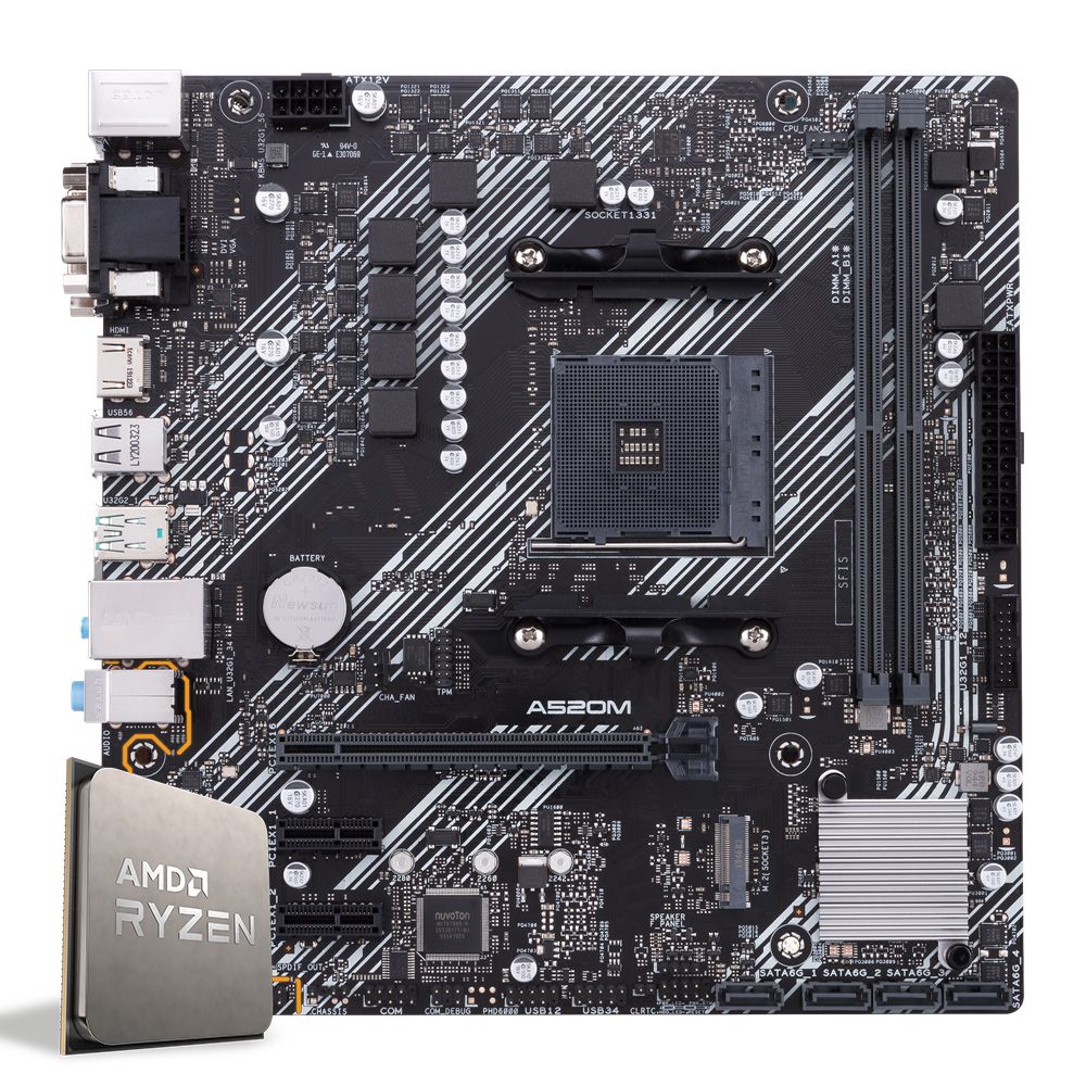 Pichau Kit upgrade, AMD Ryzen 5 5500, A520M DDR4