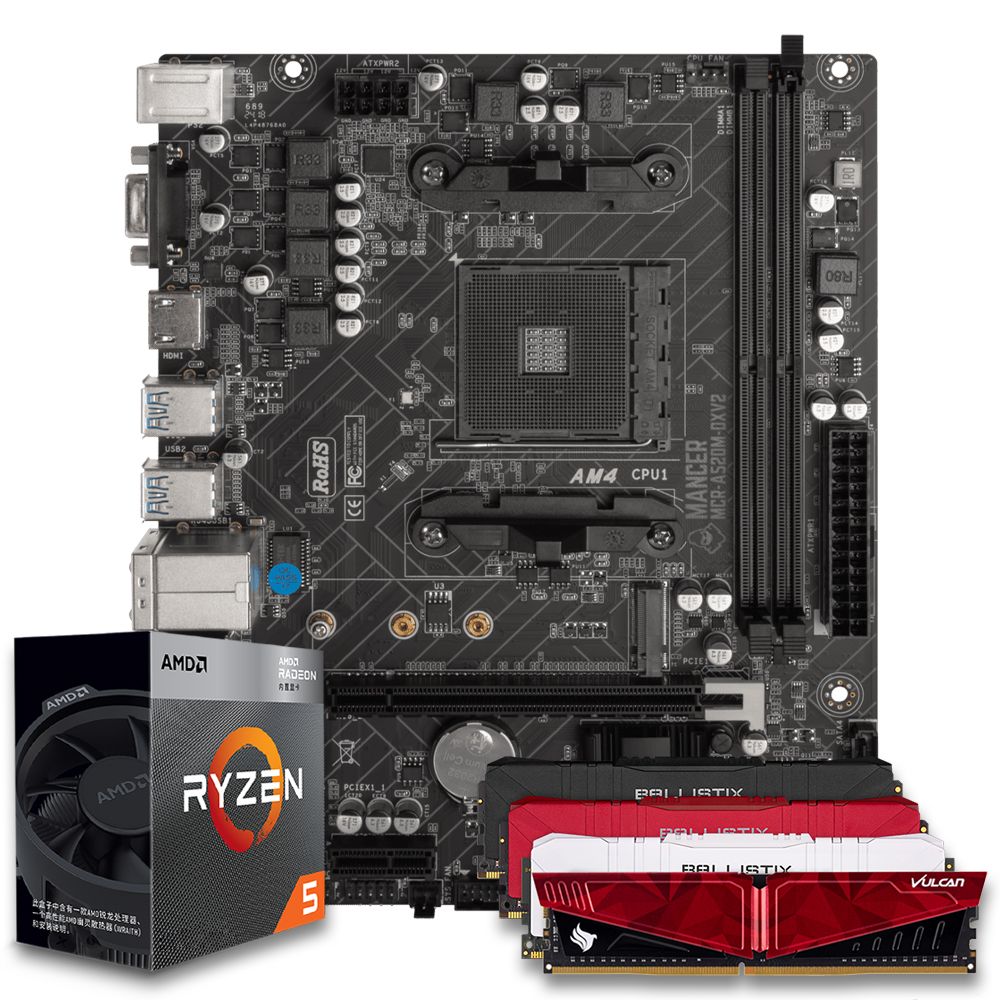 Pichau Kit Upgrade, AMD Ryzen 5 4500, A520M DDR4, 8GB DDR4 | Pichau